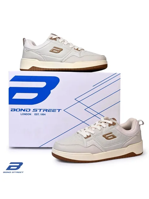 Bond Street Men’s Casual Sneakers — Beige | Everyday Comfort Shoe