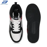 Bond Street Men's Casual Sneakers | PU Upper Lace-Up Shoes with Durable PVC Sole | Stylish & Comfortable Everyday Footwear