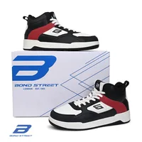 Bond Street Men's Casual Sneakers | PU Upper Lace-Up Shoes with Durable PVC Sole | Stylish & Comfortable Everyday Footwear