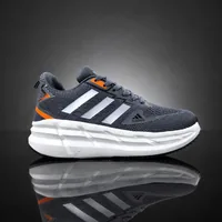 Adidas Running performance premium inspired Shoes For Man-Gray, men's sports shoes — side profile view