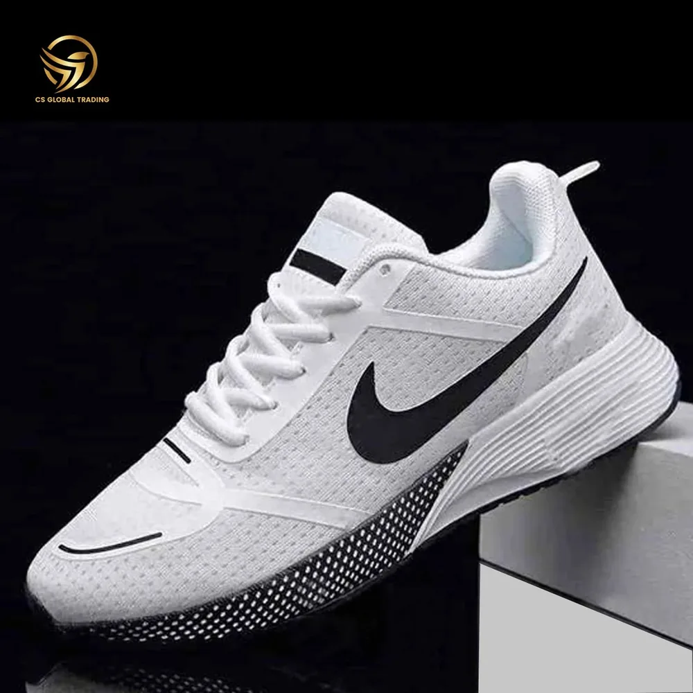 Ni**ke Zoom Air Cushion Sneaker in White, casual shoes — side profile view