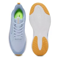 Red Tape Blue White Knit Sports Shoes for Men, men's sports shoes — top view