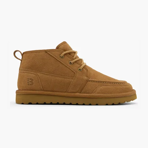 Bench Fleece Lined Lace-Up Winter Boot in Brown, men's boots — angled front view