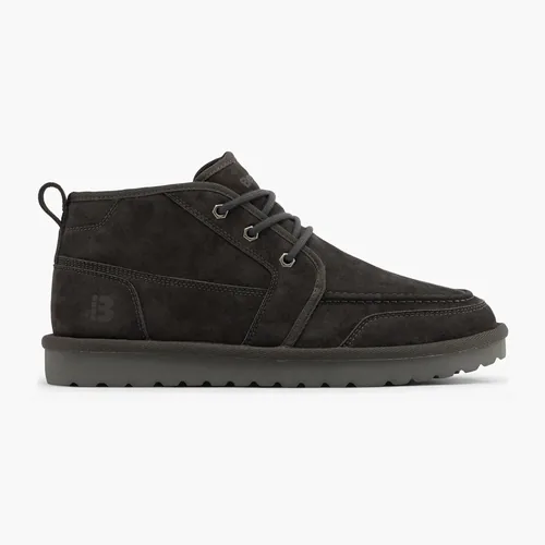 Bench Fleece Lined Lace-Up Winter Boot in Black, men's boots — angled front view