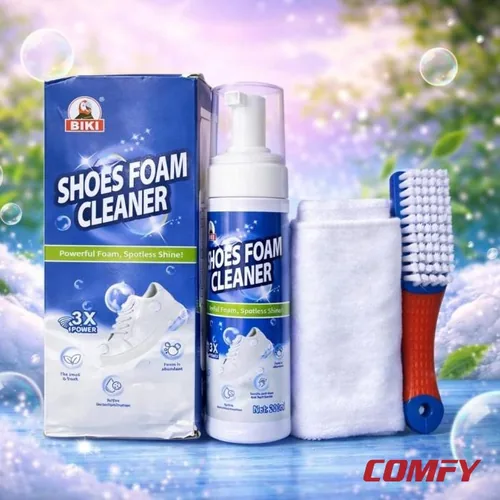 Biki 3X Power Shoes Foam Cleaner – Powerful Foam Shoe Cleaner for Instant Spotless Shine, Sneaker & Leather Cleaning Solution