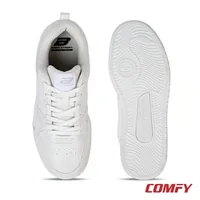 Bond Street Men’s Casual Sneakers — White | PU Lace-Up Everyday Shoe