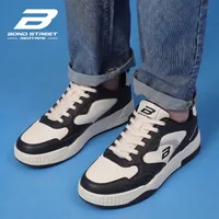 Bond Street Men's Black and White Casual Sneakers, men's casual shoes — inner side view