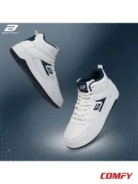 Bond Street Men's Casual Sneakers in Navy and Blue, men's high top sneakers — side profile view