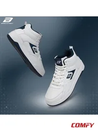 Bond Street Men's Casual Sneakers in Navy and Blue, men's high top sneakers — side profile view