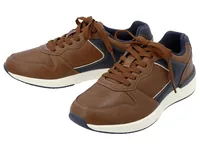 Esmara Men’s sports and Leisure Shoes in Brown, men's casual shoes — front and back view