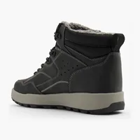 Highland Creek Warm Lined Lace-Up Winter Boot in Black, men's boots — inner side view