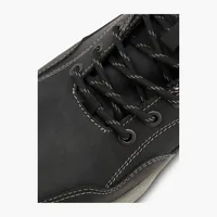 Highland Creek Warm Lined Lace-Up Winter Boot in Black, men's boots — top view