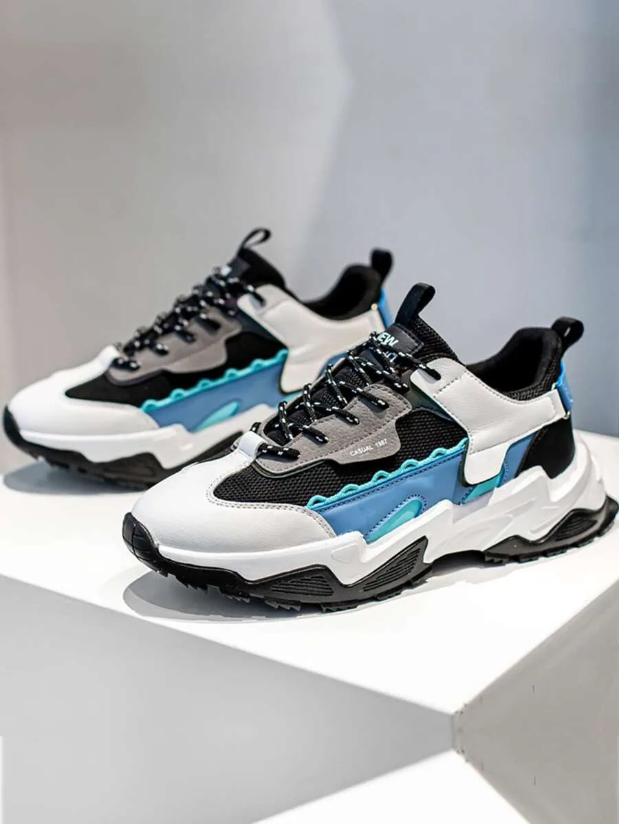 Impakto Chunky Sneakers with Trident Sole — angled front view