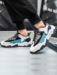 Impakto Chunky Sneakers with Trident Sole — side profile view