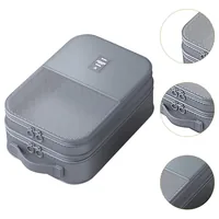 Waterproof Shoe Bags for Travel Bag for Packing Portable Shoe Cubes (Grey) — side view