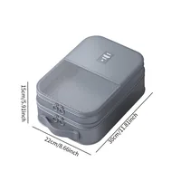 Waterproof Shoe Bags for Travel Bag for Packing Portable Shoe Cubes (Grey) — packed and in use
