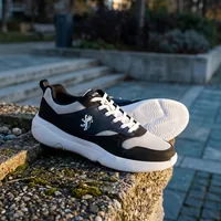 RedTape Black & White Casual Sneakers in Black/White, men's casual shoes — side profile view