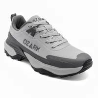 Ozark Grey Flex Trekking Shoes for Men, men's trekking shoes — angled front view