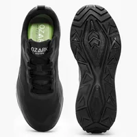 Red Tape Full Black Trekking Shoes for Men — top view