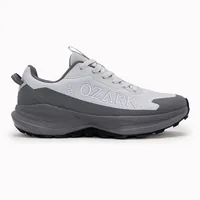 Red Tape Grey Trail Running Shoes for Men, men's outdoor shoes — side profile view
