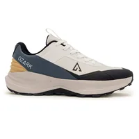 Ozark Olive Trail Running Shoes for Men in White Blue, men's outdoor shoes — side profile view