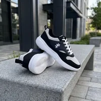RedTape Black & White Casual Sneakers in Black/White, men's casual shoes — front and back view