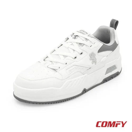 Red Tape Men’s Lifestyle Sneakers — White/Grey | Impact-Resistant EVA Comfort