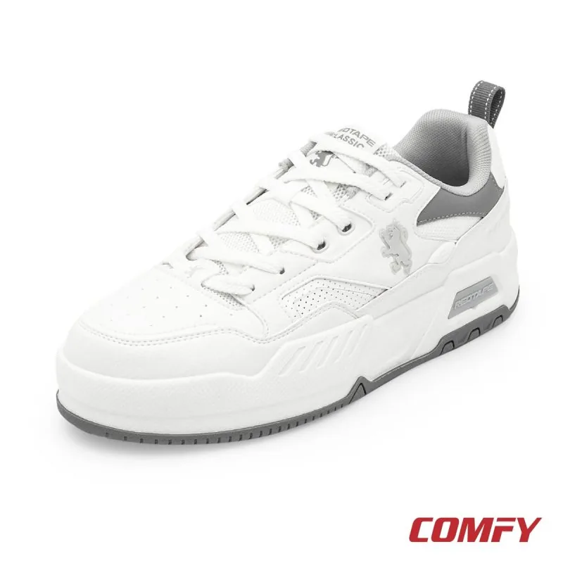 Red Tape Men’s Lifestyle Sneakers — White/Grey | Impact-Resistant EVA Comfort