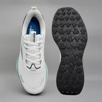 Red Tape Men's Athleisure  Sports Shoes for Everyday Comfort in White Green, men's sports shoes — top view