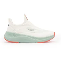 Red Tape Walking Shoes for Women in White and Mint green in Green/Orange, women's walking slip-on — side profile view