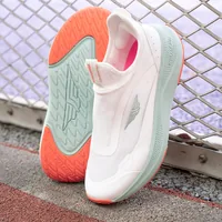 Red Tape Walking Shoes for Women in White and Mint green in Green/Orange, women's walking slip-on — outsole and tread detail