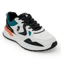 Red Tape Casual Sneaker Shoes for Men in Orange/White, men's sneakers — side profile view