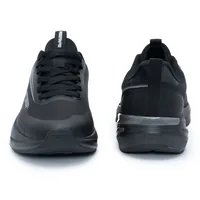 Red Tape Low Cut Sports Shoes for Men in Black, men's sports shoes — front and back view