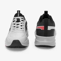 Red Tape Low Cut Sports Shoes for Men in Grey Red, men's sports shoes — front and back view