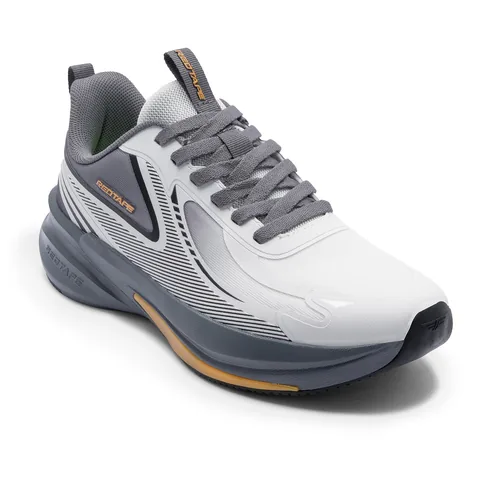 Red Tape Sports Shoes for Men in Grey, men's sports shoes — angled front view