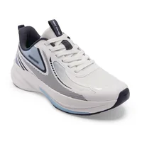 Red Tape White Blue Mesh Sports Shoes for Men, men's sports shoes — angled front view