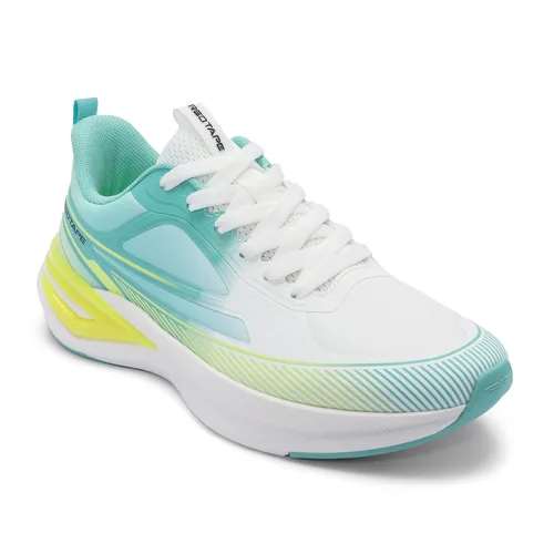 Red Tape Low Cut Sports Shoes for Men in Aqua White, men's sports shoes — angled front view