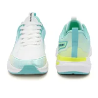 Red Tape Low Cut Sports Shoes for Men in Aqua White, men's sports shoes — front and back view