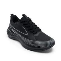 Red Tape Low Cut Sports Shoes for Men in Black, men's sports shoes — angled front view