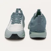 Red Tape Blue Green Knit Sports Shoes for Men, men's sports shoes — front and back view