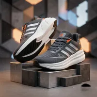 Adidas Running performance premium inspired Shoes For Man-Gray, men's sports shoes — angled front view